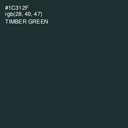 #1C312F - Timber Green Color Image